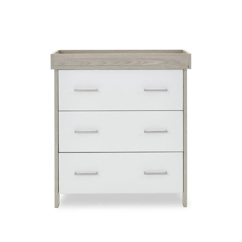 OBABY Nika Mini 3 Piece Room Set - Grey Wash & White
