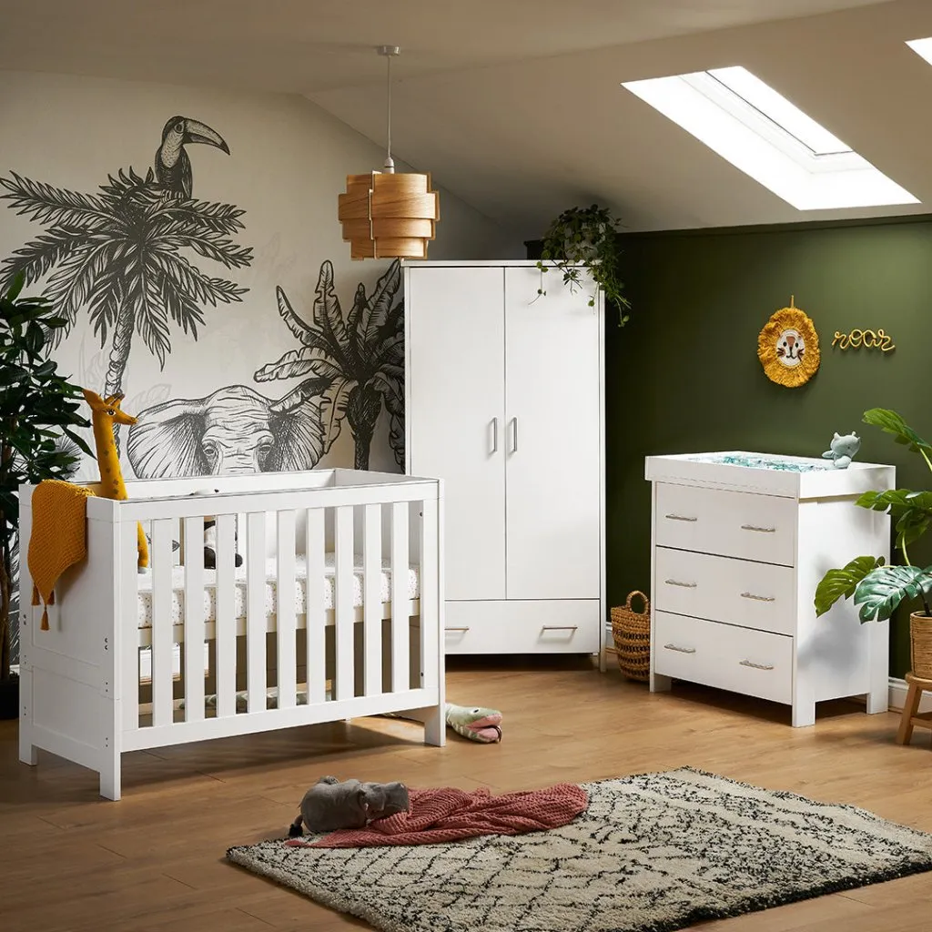 OBABY Nika Mini 3 Piece Room Set - White Wash