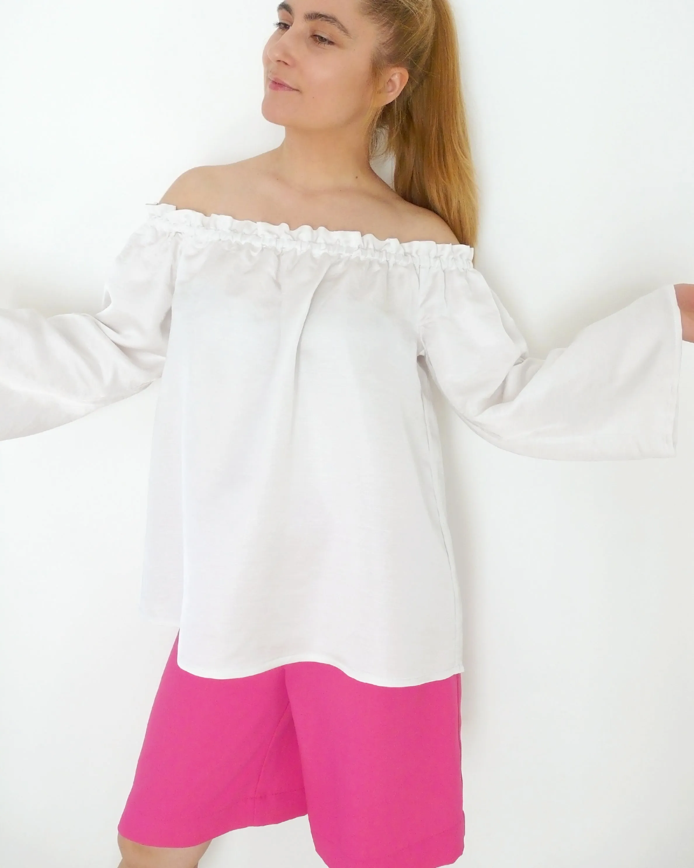 Off-shoulder Top and Dress Sewing Pattern N.79