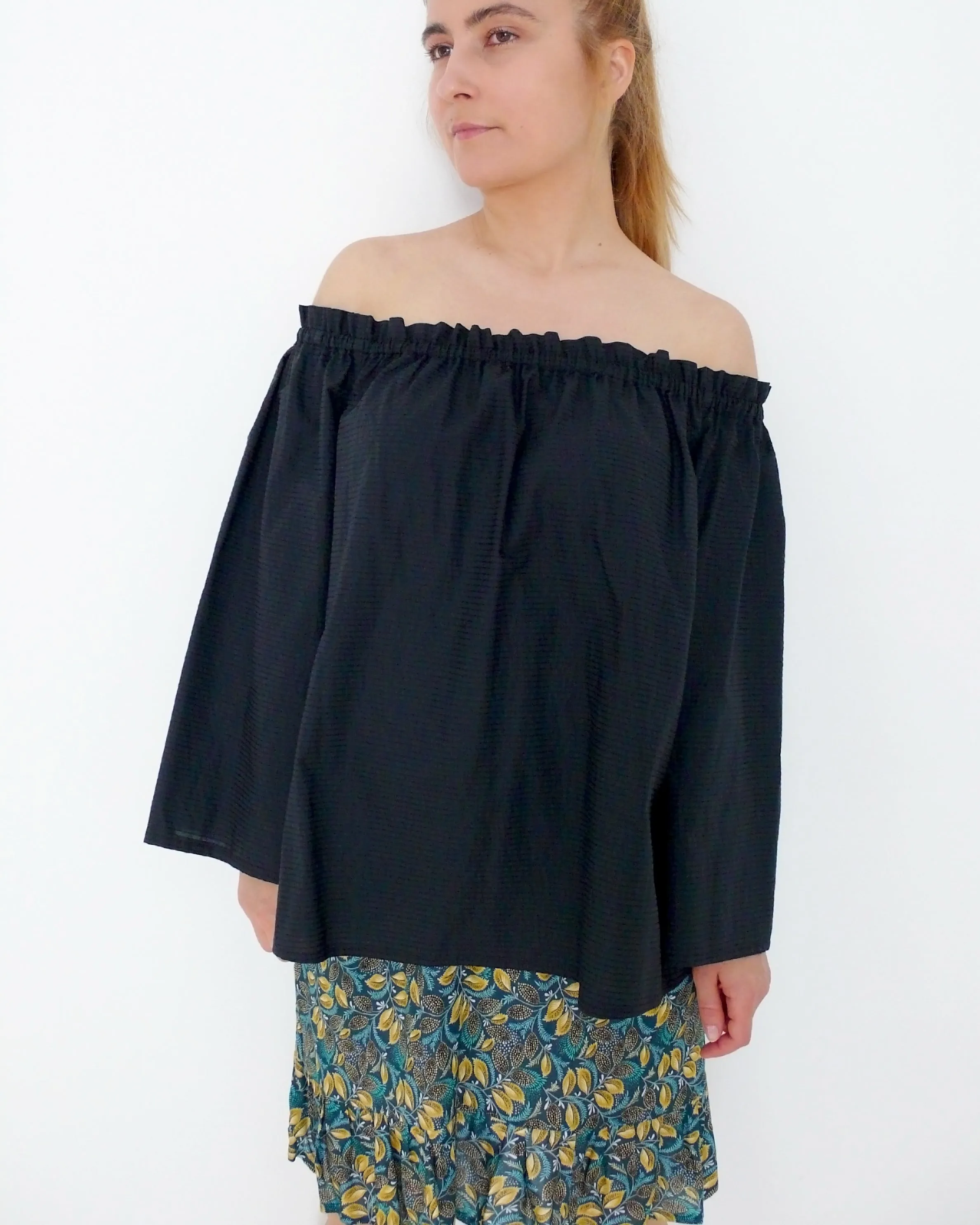 Off-shoulder Top and Dress Sewing Pattern N.79