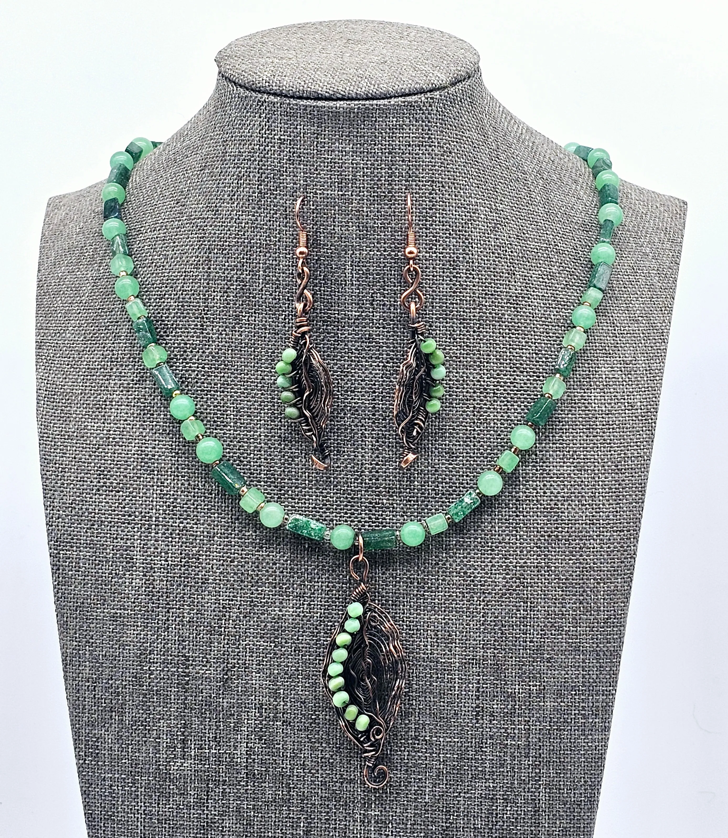 Organic Leaf Jewelry Set
