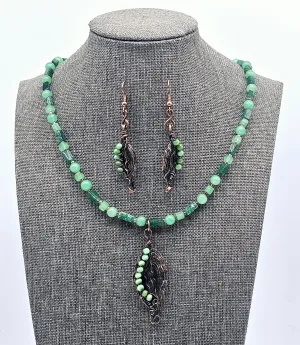 Organic Leaf Jewelry Set