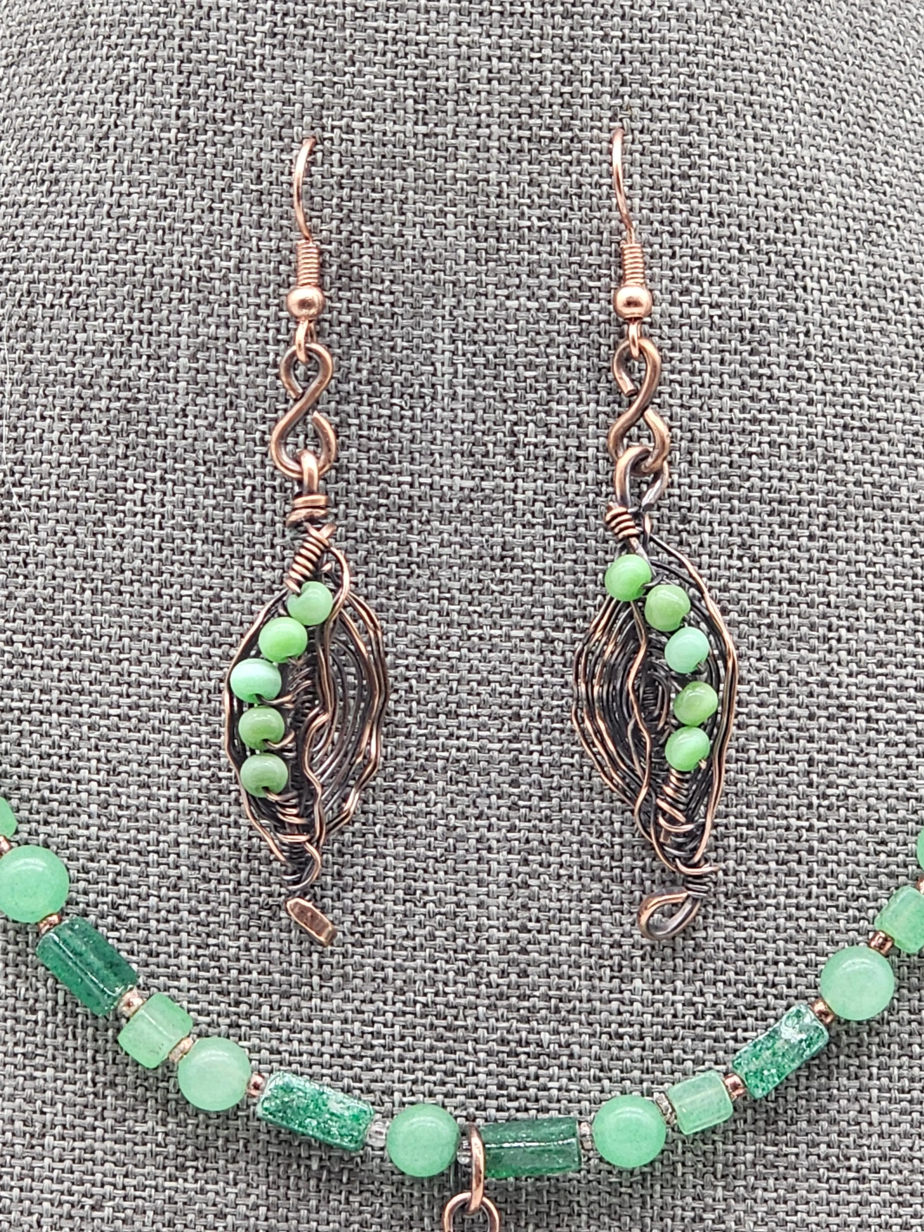 Organic Leaf Jewelry Set