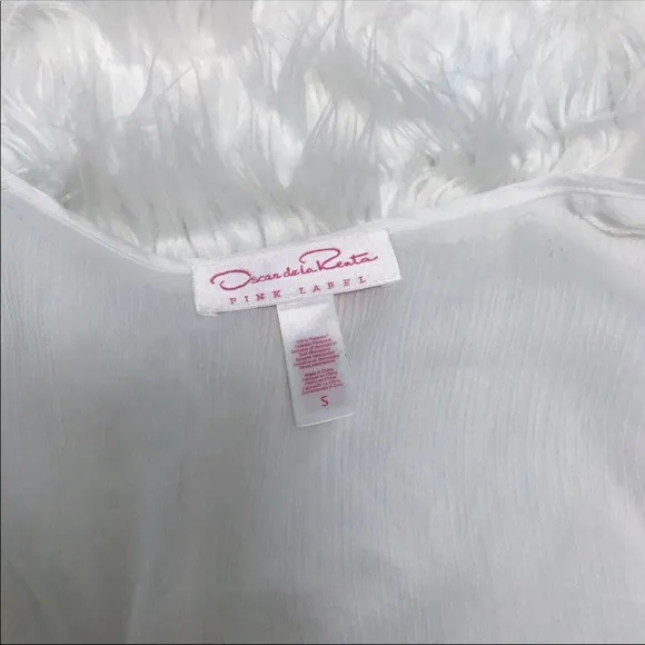 Oscar de la Renta white lace robe throw