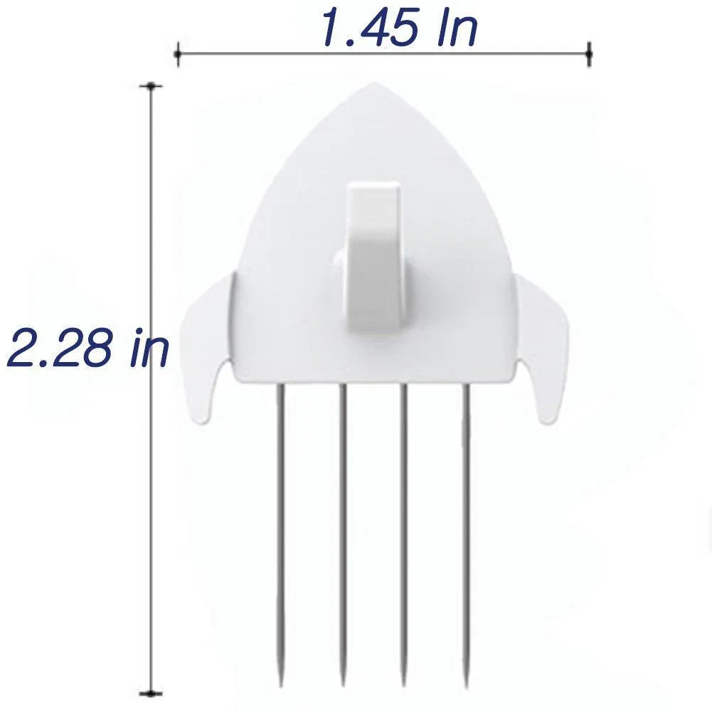 Panel Wall Clip Por Fabric Panels Paper Wall Metal Pin Cubicle Hooks Key Hangers 7pcs (White)