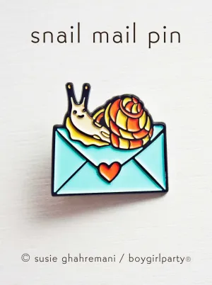 Pen Pal / Snail Mail Enamel Pin by boygirlparty — I Love Mail Lapel Pin