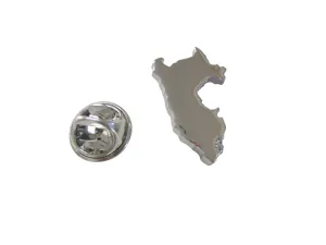Peru Map Shape Lapel Pin