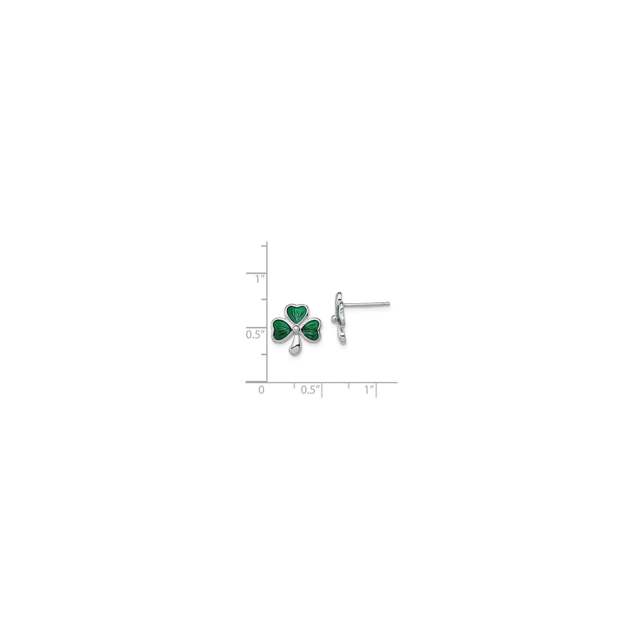 Petite Shamrock Stud Earrings (Silver)