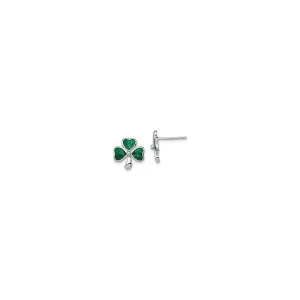 Petite Shamrock Stud Earrings (Silver)