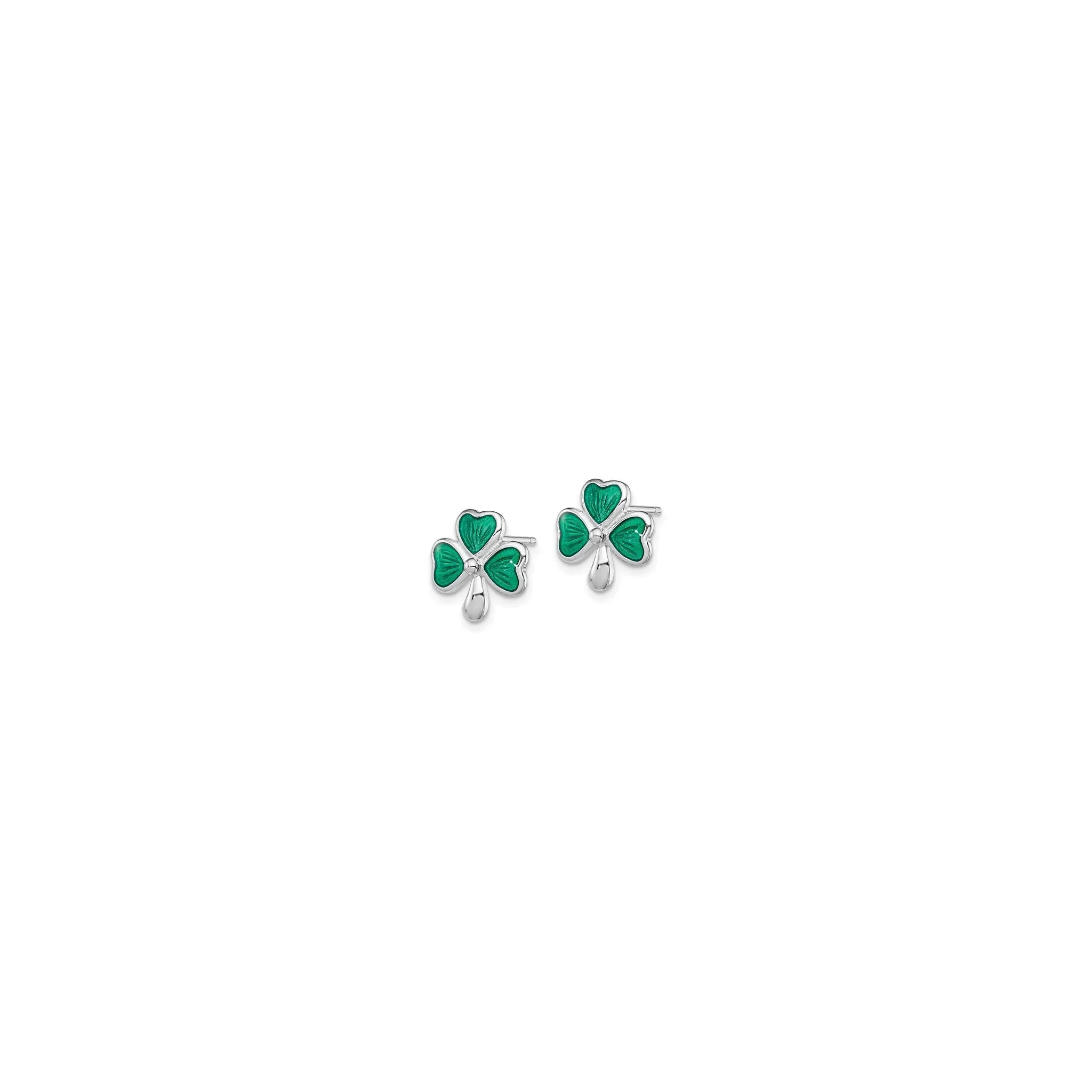 Petite Shamrock Stud Earrings (Silver)