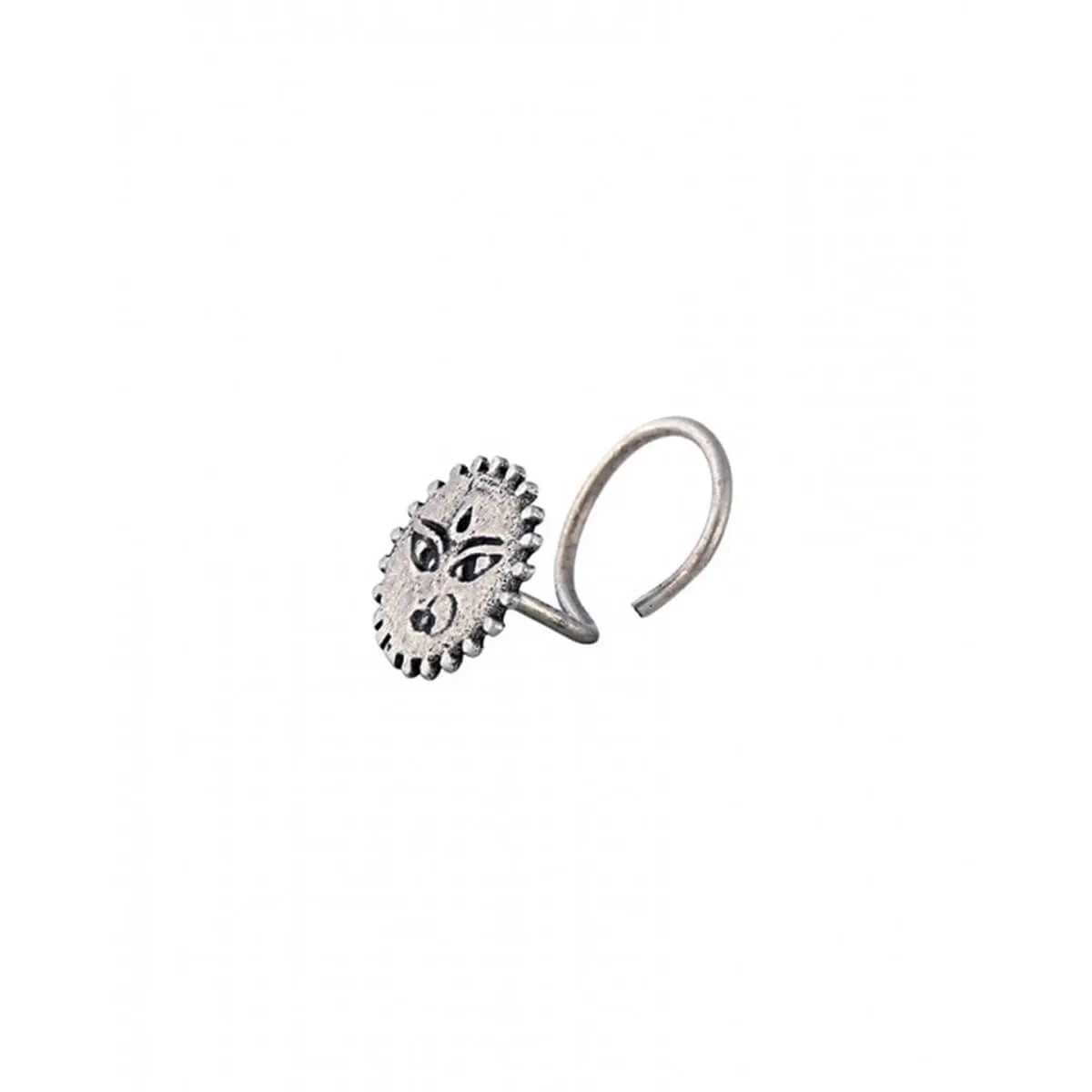Powerful Goddess Silver Nose Pin - Pierced by MOHA