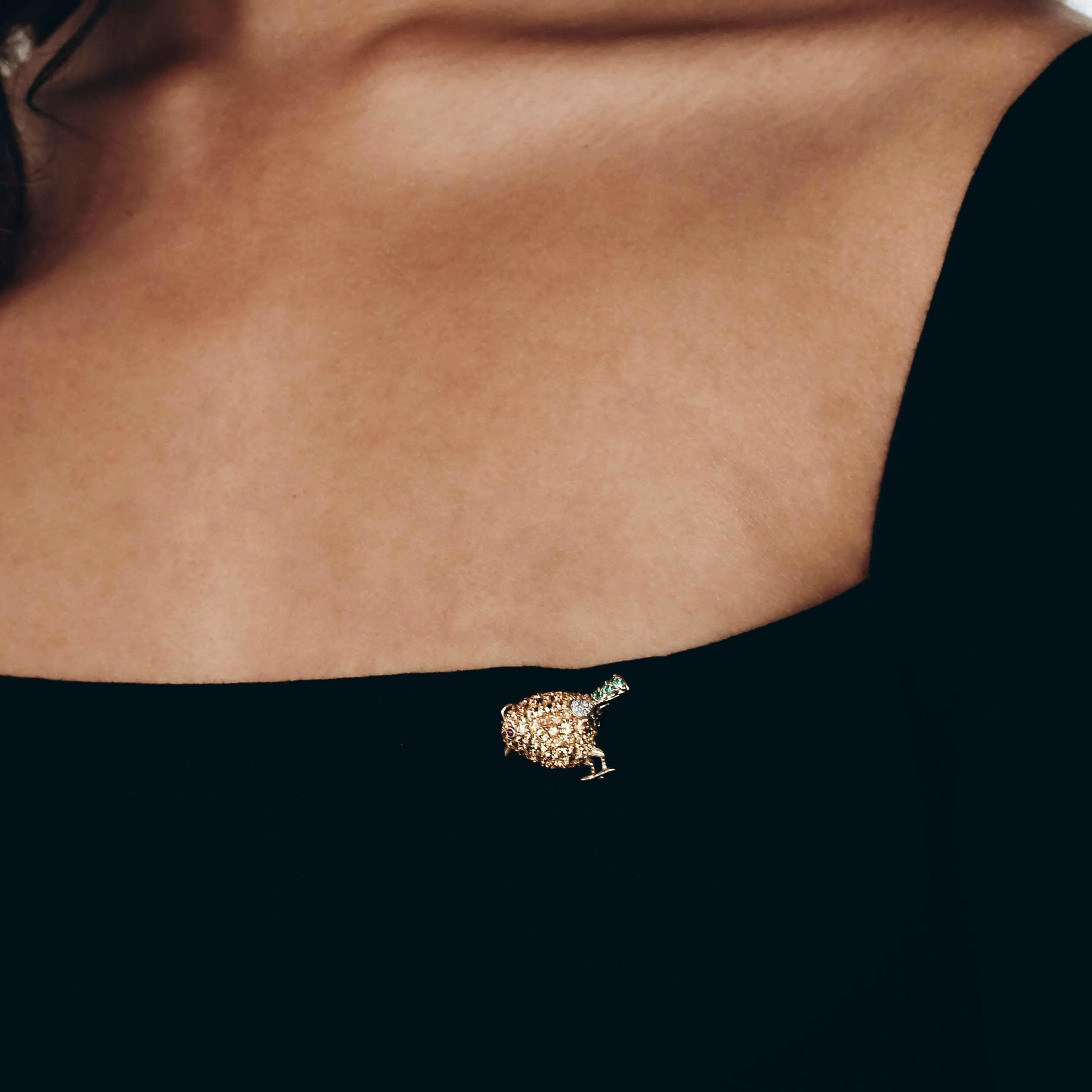 Pre-Owned Le Vian Bird Pin & Enhancer