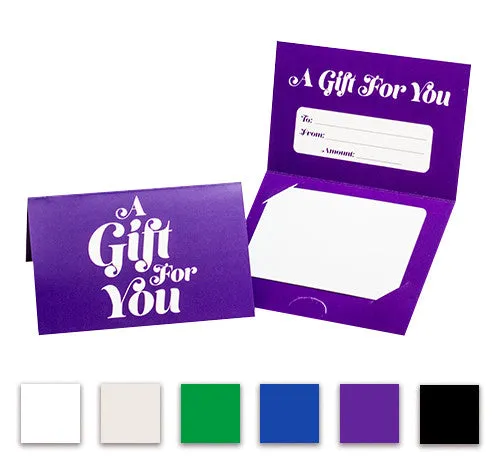 Pre-Printed Generic Folded Gift Card Holder