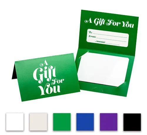 Pre-Printed Generic Folded Gift Card Holder