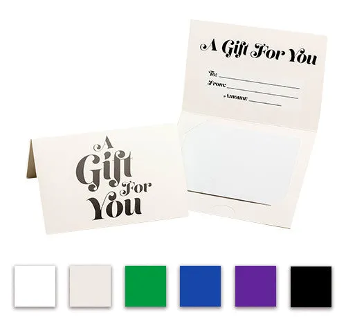 Pre-Printed Generic Folded Gift Card Holder