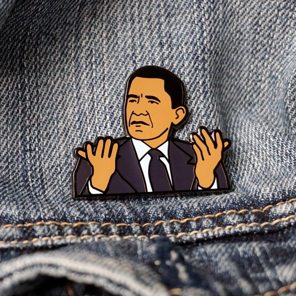 President Barack Obama WTF Meme Lapel Enamel Pin