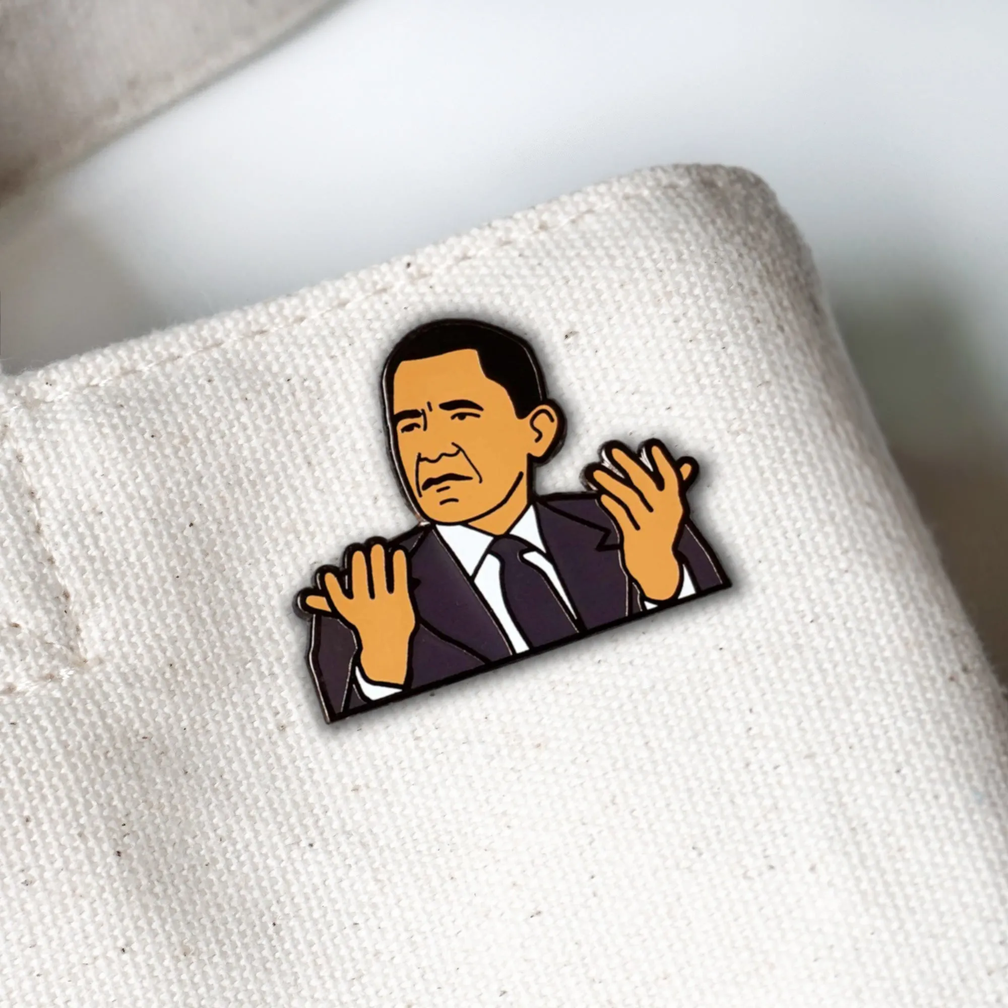 President Barack Obama WTF Meme Lapel Enamel Pin