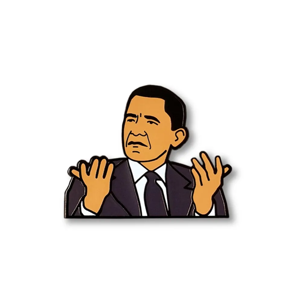 President Barack Obama WTF Meme Lapel Enamel Pin