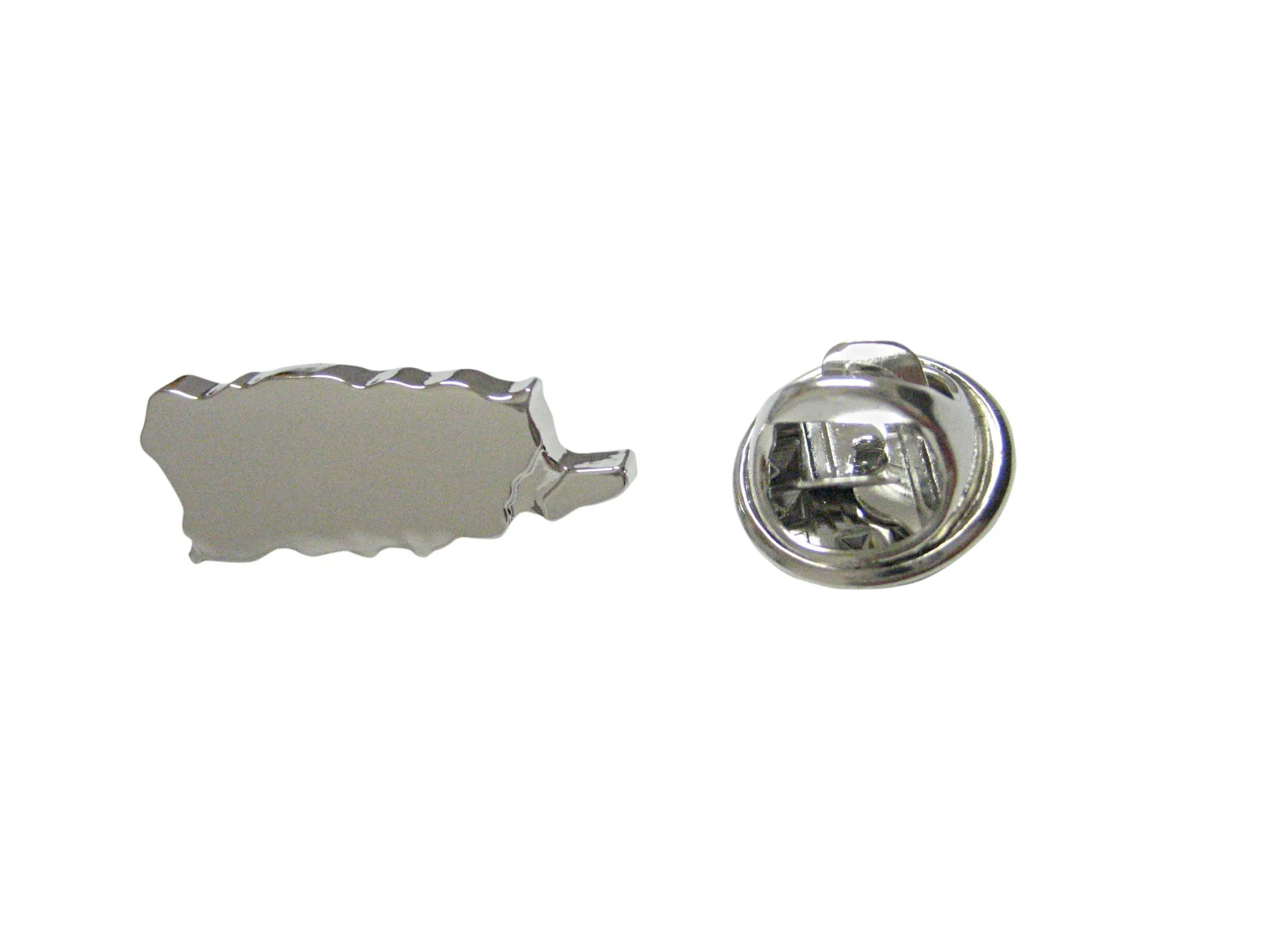 Puerto Rico Map Shape Lapel Pin