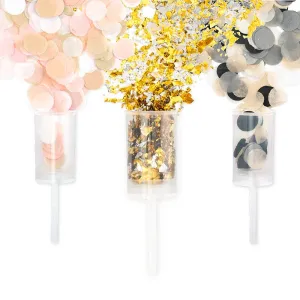Push-Up Confetti Popper Black/White/Ivory