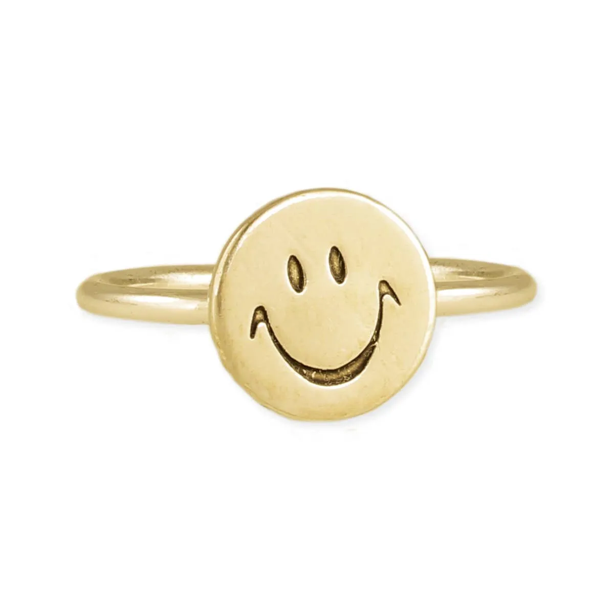 Put on a Happy Face Gold Ring