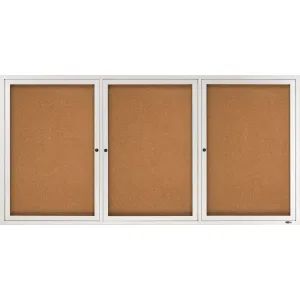 Quartet Enclosed Bulletin Board for Indoor Use