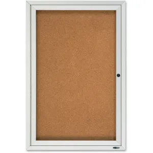 Quartet Enclosed Cork Bulletin Board for Outdoor Use