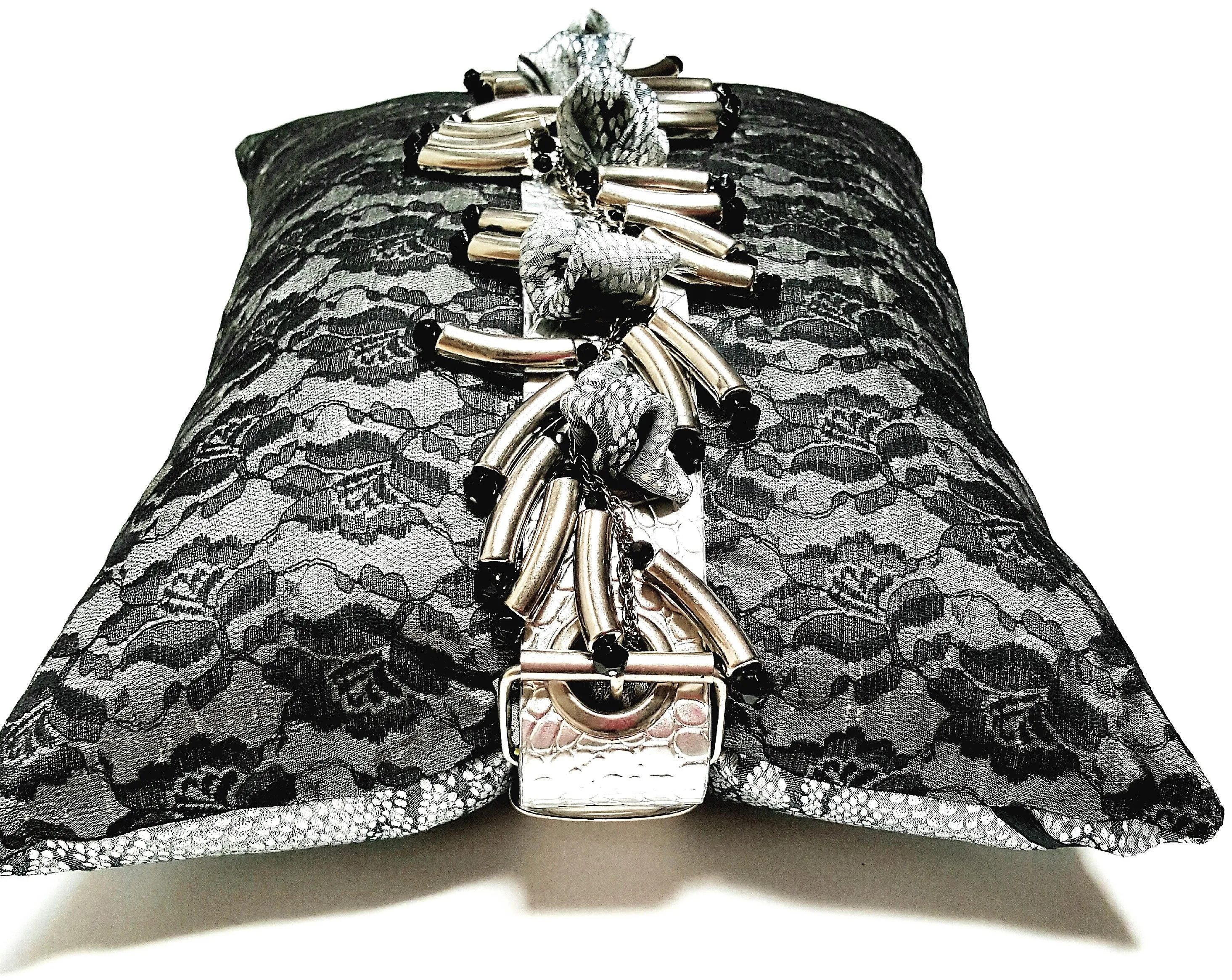 "The Jett" Mixed Media Art Pillow