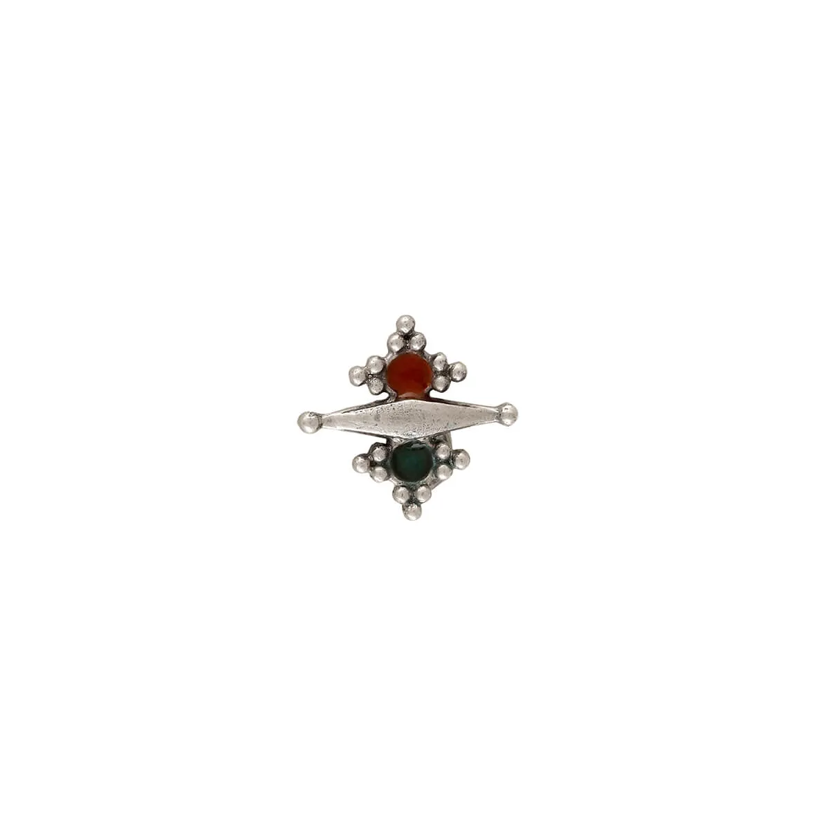 Rangoli Silver Nosepin, Piercing by MOHA