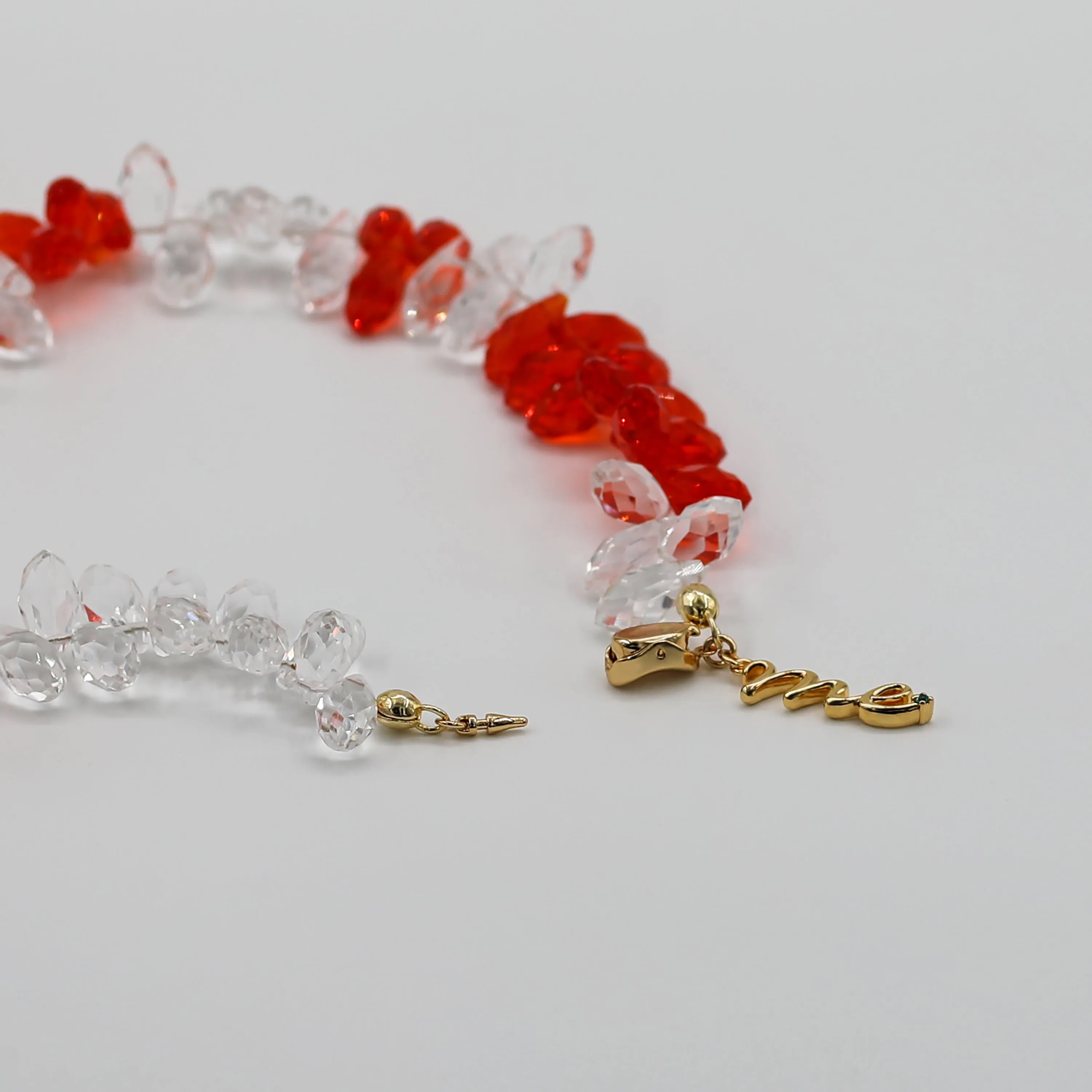 Red and Crystal Pearl Necklace