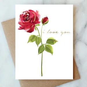Red Rose Love Card