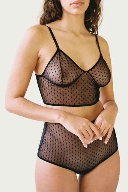 REISHI LONGLINE LACE TRIANGLE BRALETTE