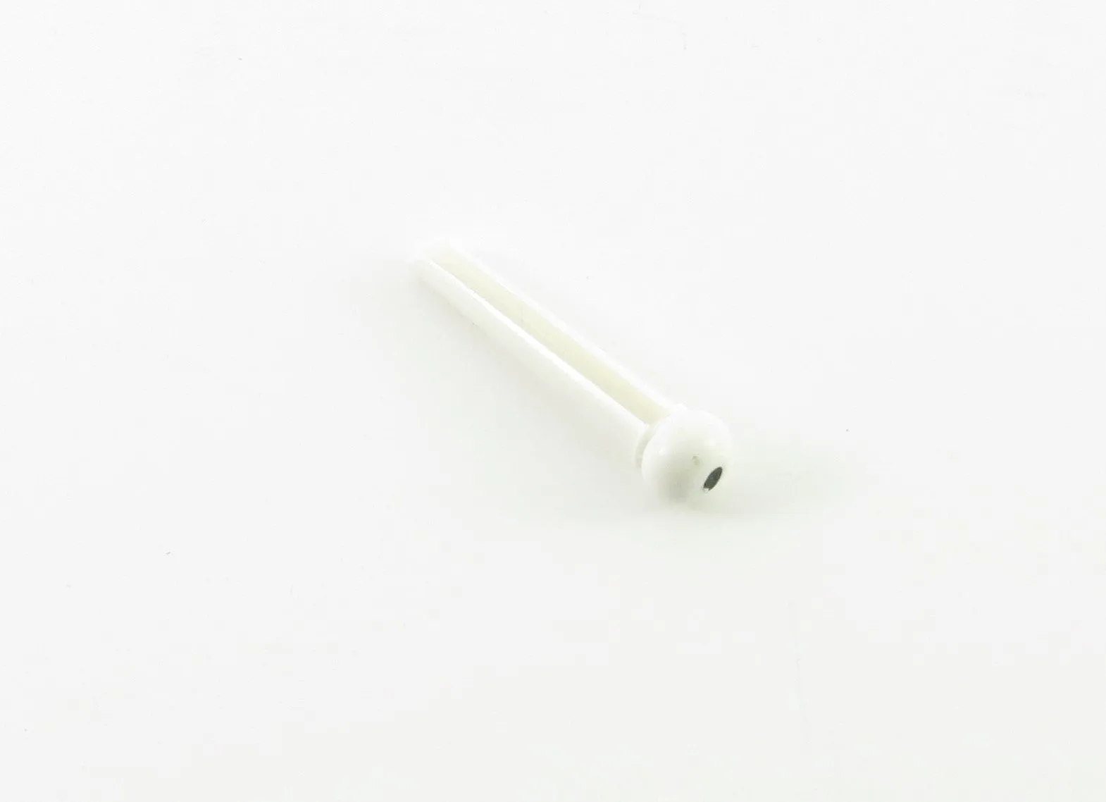 Replacement Plastic Bridge Pin - White with Black Dot
