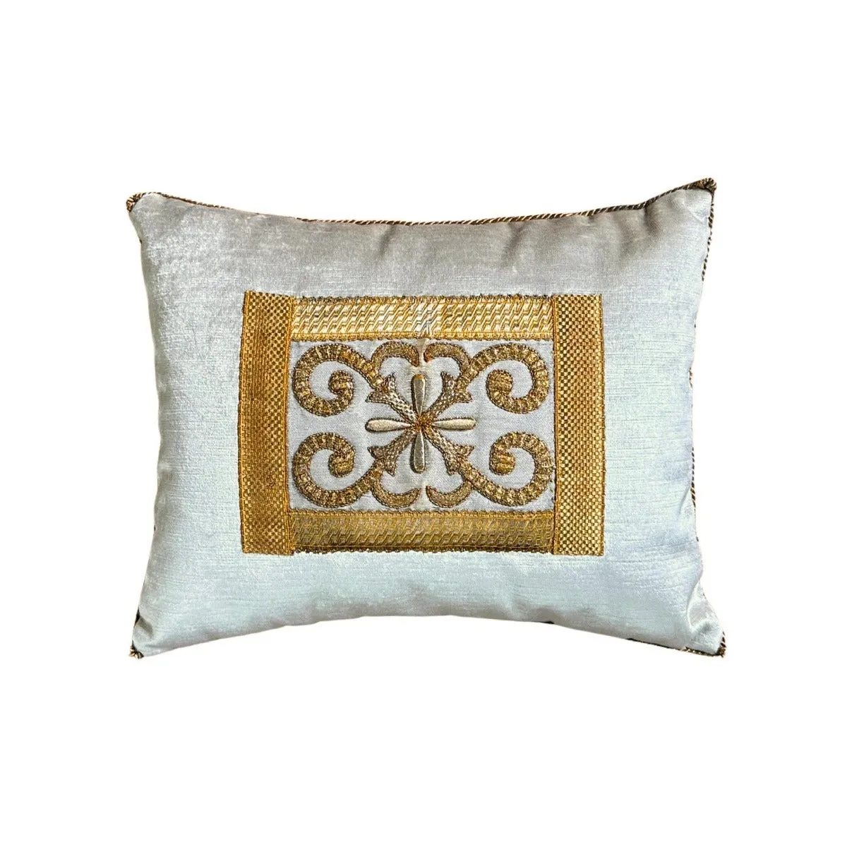 RESERVED: Antique European Raised Gold Metallic Embroidery (#E081223A&B | 12 x 15")
