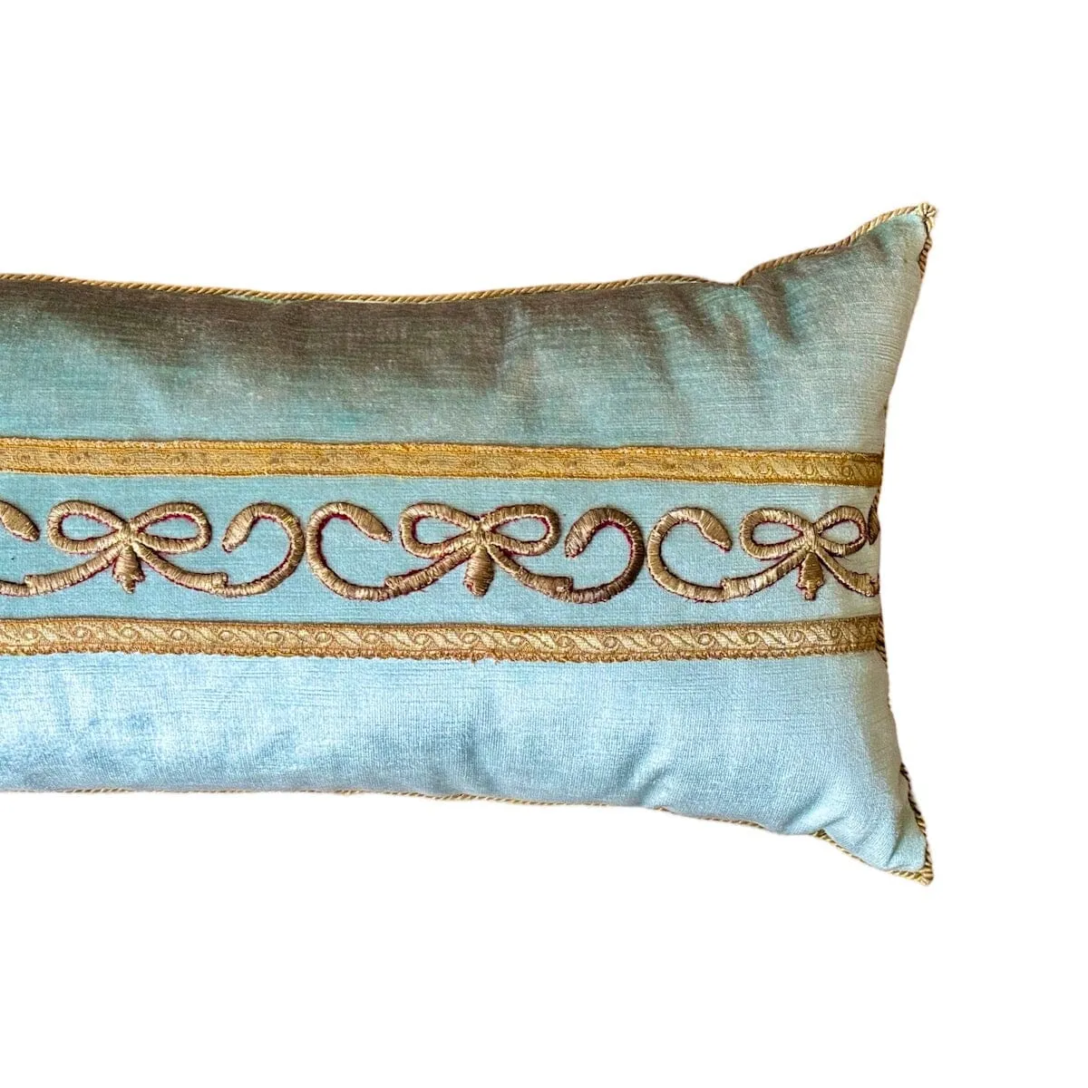 RESERVED: Antique Ottoman Empire Gold Metallic Embroidery (#E051624 | 12.5 x 39.5")