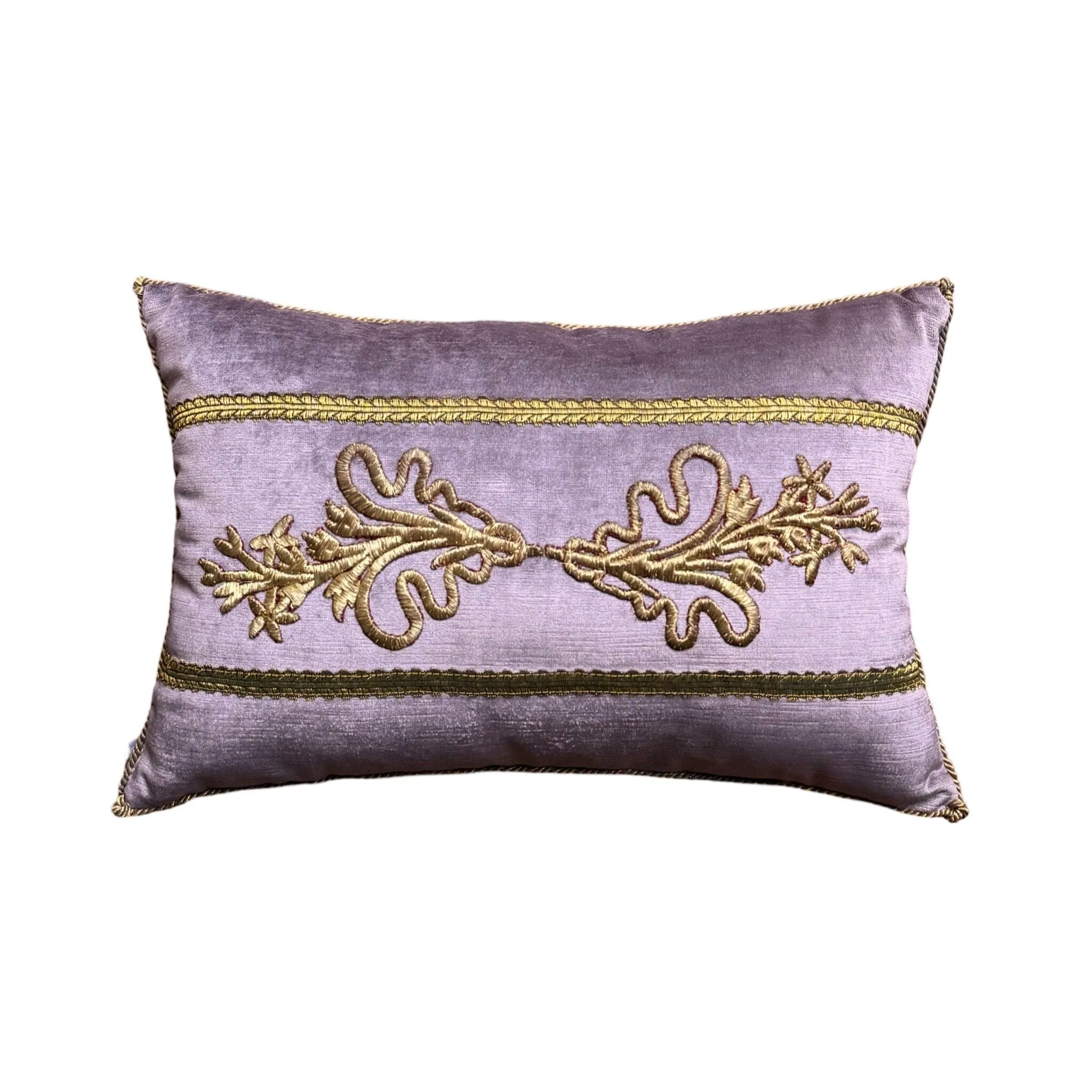 RESERVED - Antique Ottoman Empire Gold Metallic Embroidery (#E080624A&B | 12 x 18")