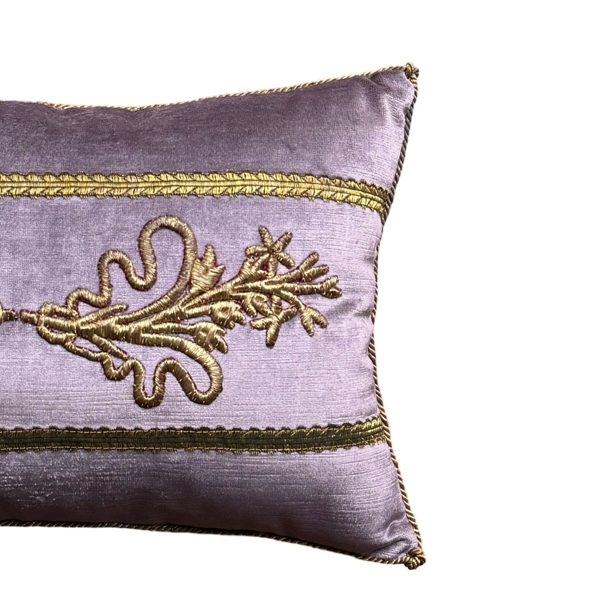 RESERVED - Antique Ottoman Empire Gold Metallic Embroidery (#E080624A&B | 12 x 18")