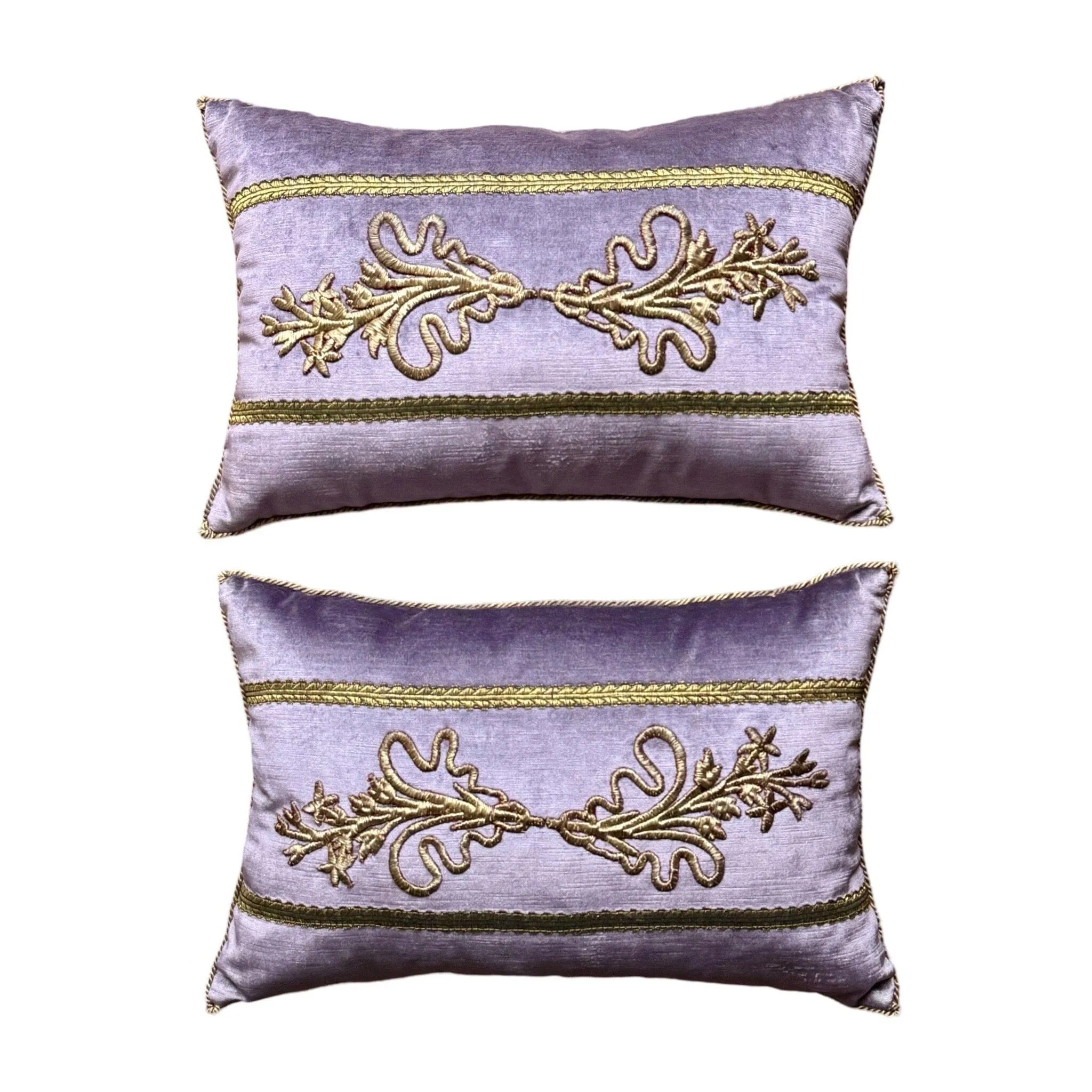 RESERVED - Antique Ottoman Empire Gold Metallic Embroidery (#E080624A&B | 12 x 18")