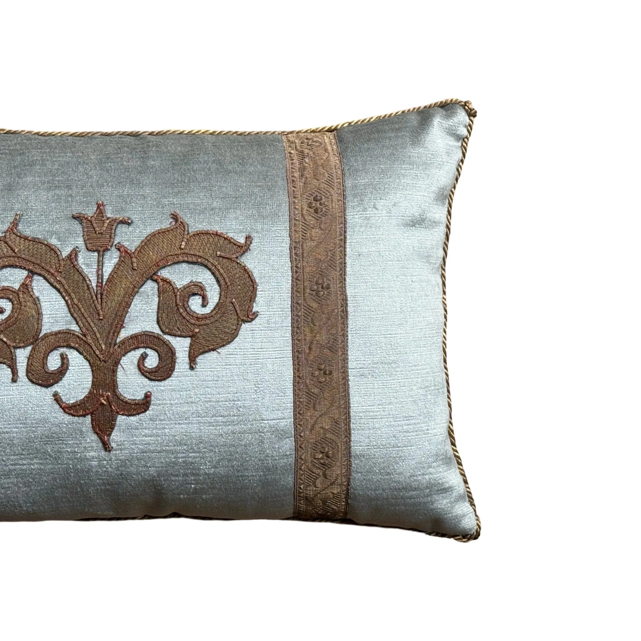 RESERVED: Vintage Turkish Gold Metallic Embroidery (#A100624 A&B | 11 1/4 z 18")