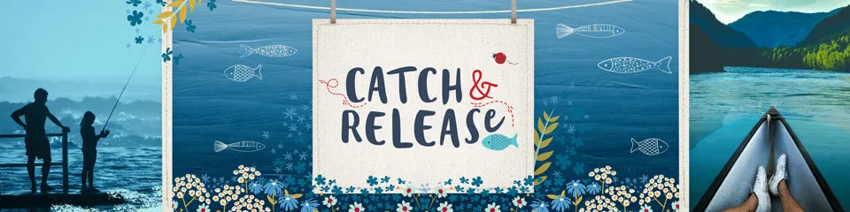 Ride The Current Fabric, Catch & Release Collection by Mr. Domestic For Art Gallery Fabrics