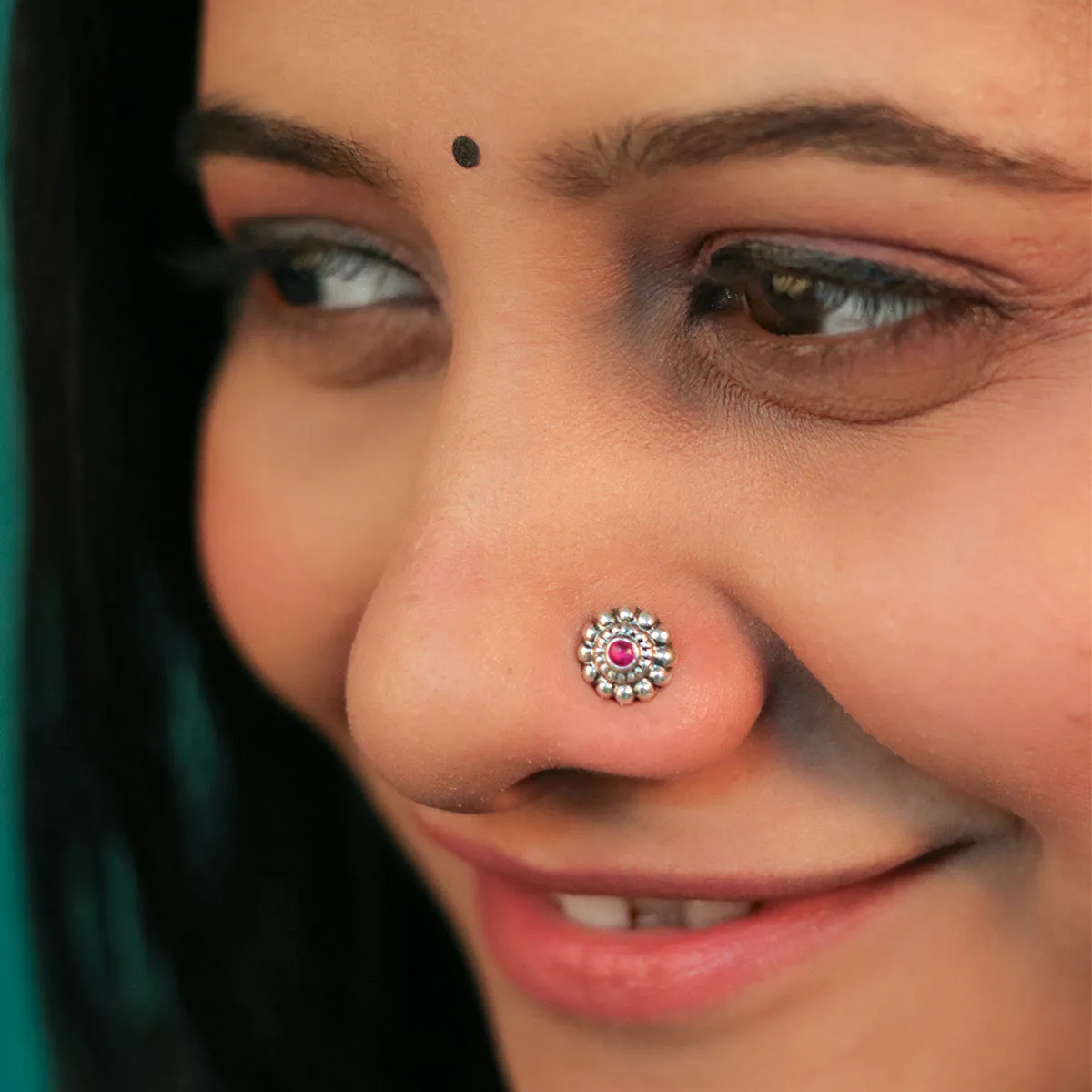 Rima Silver Nose Pin By MOHA