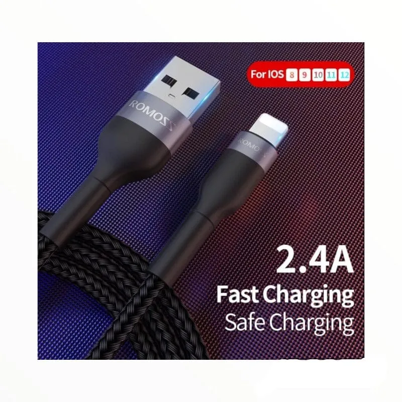 Romoss Cable 1m Black CB12B-61-G23 USB To Lighting