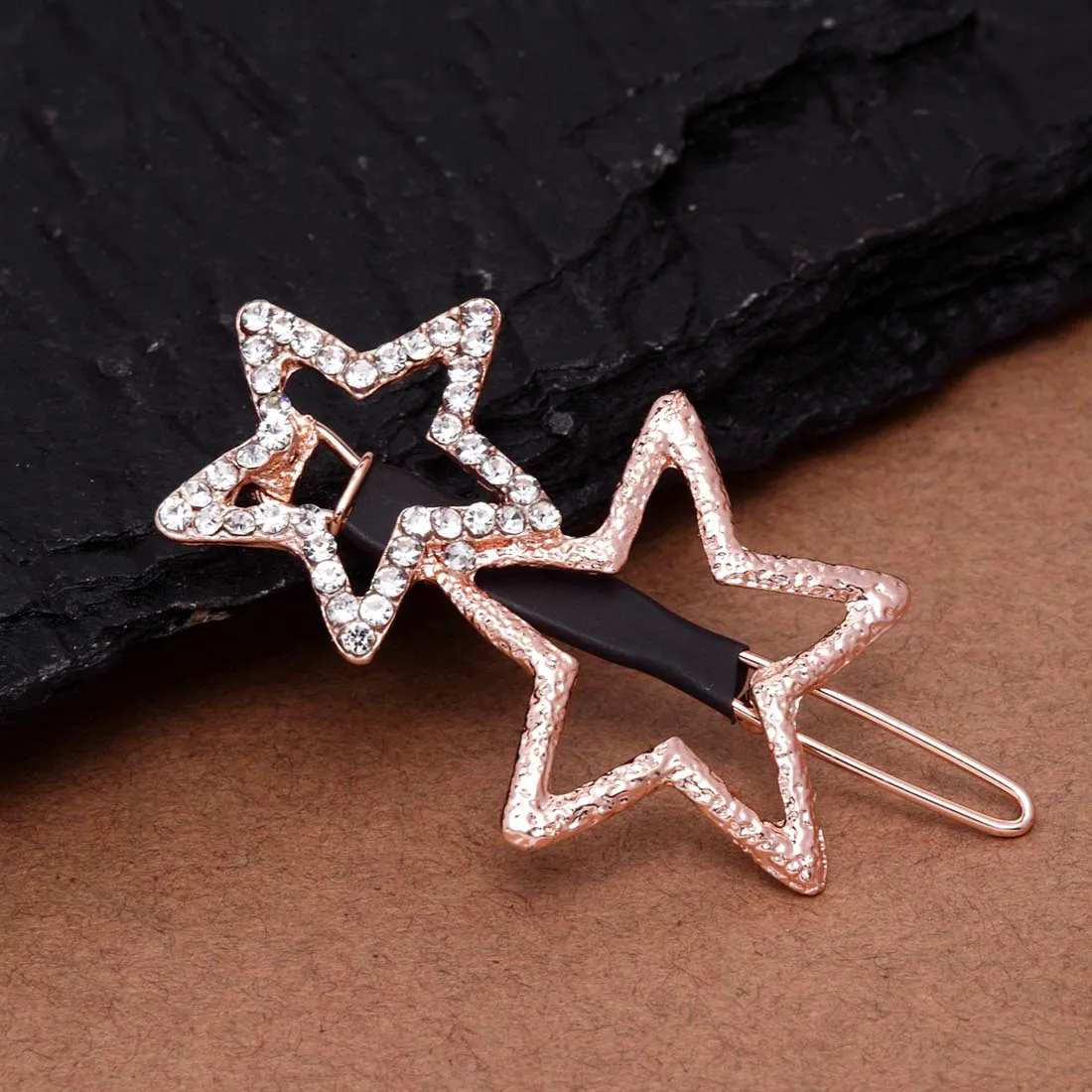 Rosegold Dual Star Hairpin