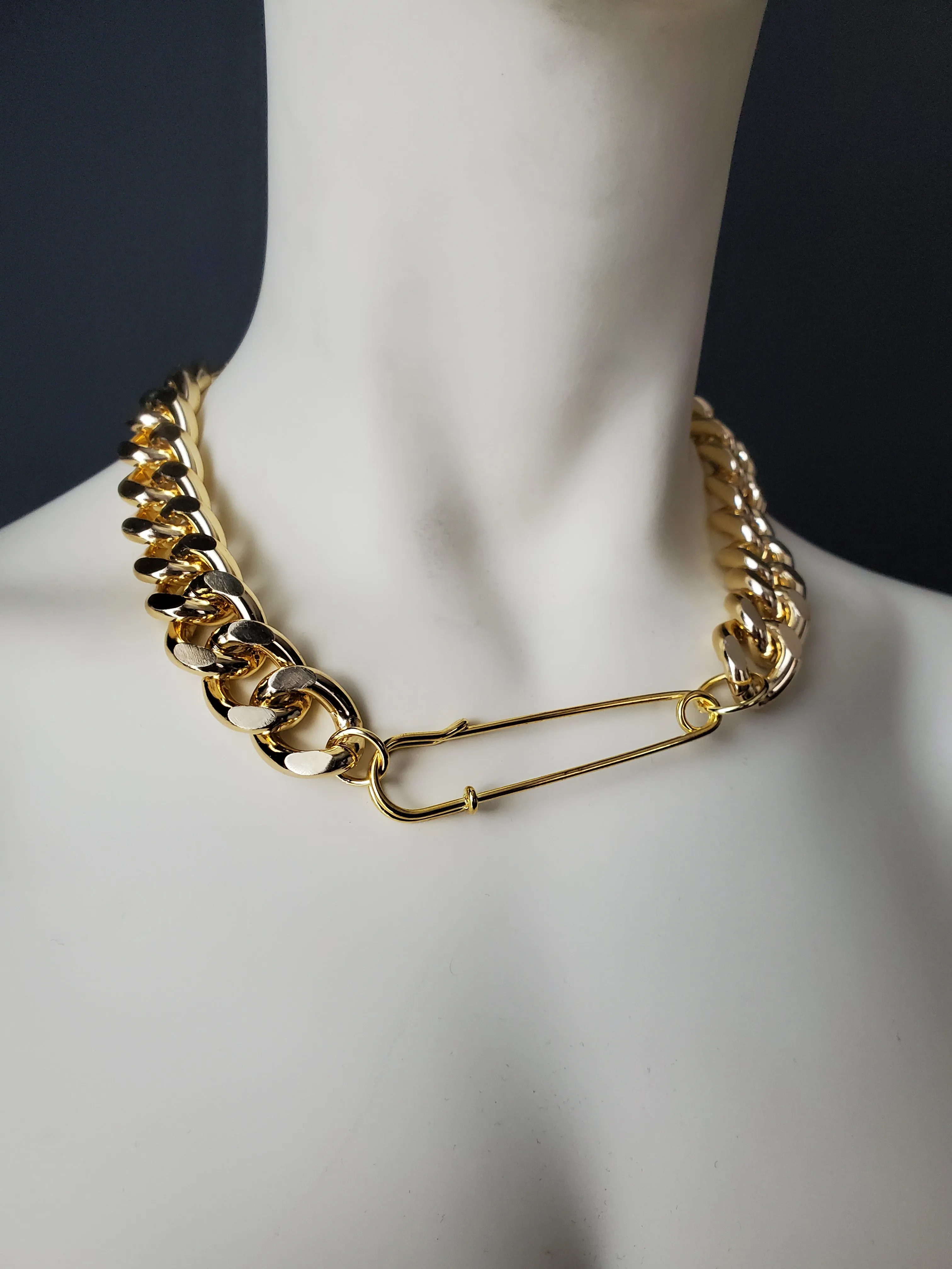 SAFETY-PIN NECKLACE