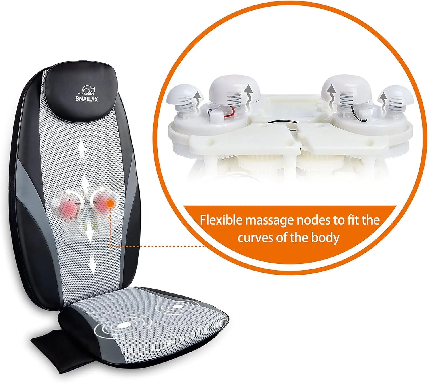 Shiatsu Massage Cushion with Heat Massage Chair Pad Kneading Back Massager