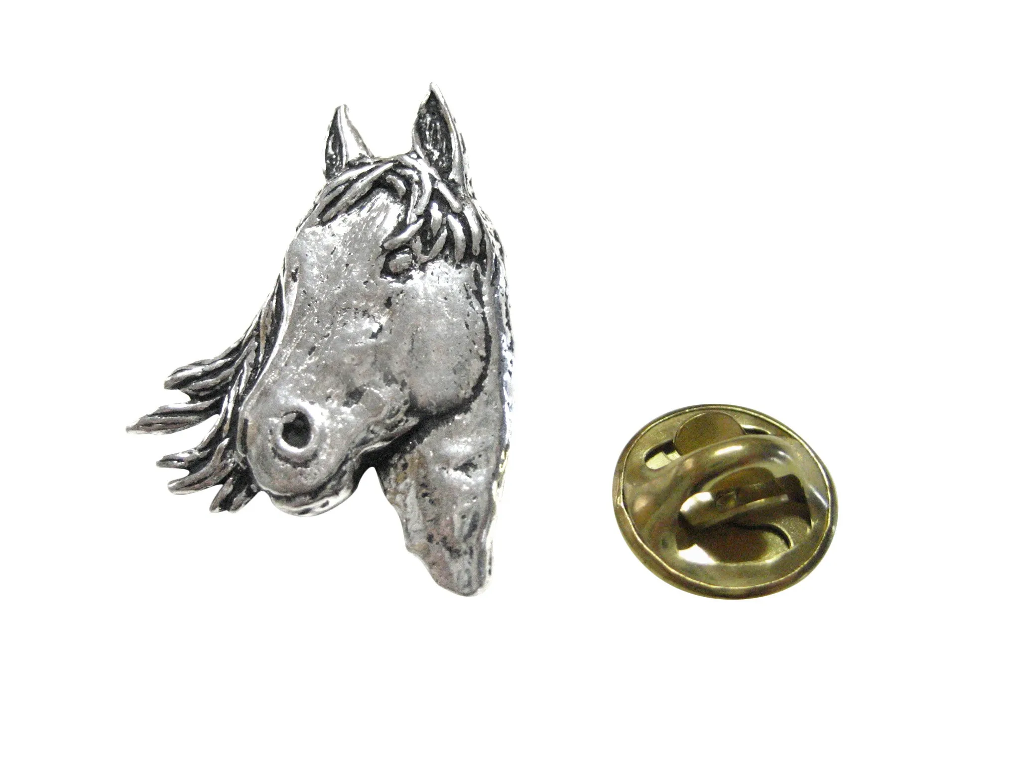Side Looking Horse Head Lapel Pin
