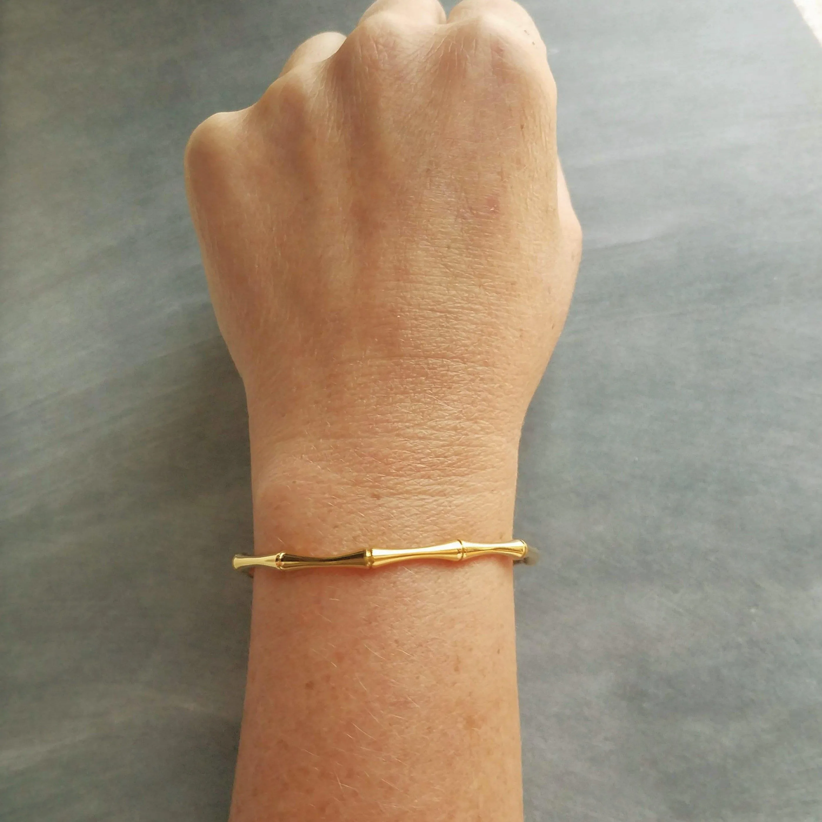 Silver Cuff Bracelet, bamboo cuff, silver bangle, bamboo bracelet, vine bracelet, silver bamboo cuff, stacking bracelet, simple plain bangle, thin