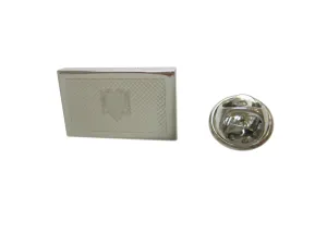 Silver Toned Etched Albania Flag Lapel Pin