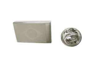Silver Toned Etched Brazil Flag Pendant Lapel Pin