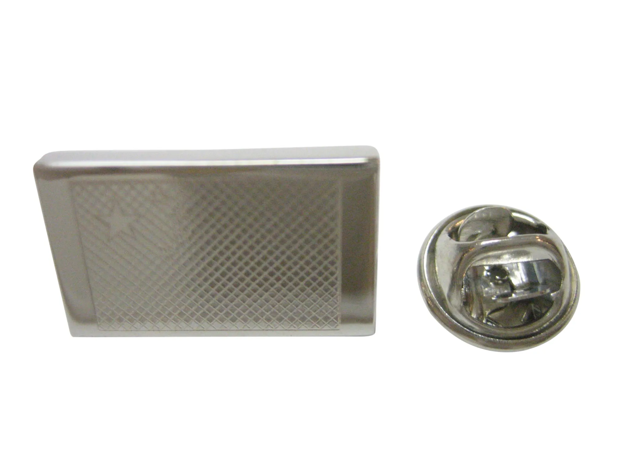 Silver Toned Etched China Flag Lapel Pin